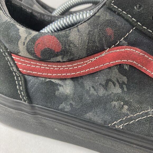 Vans Old Skool Midnight Shift Men's Sz 7.5 Black Gray Zombie/Ghoul Face Red Eyes - Picture 5 of 10